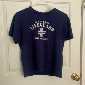 Girls Graphic Tee Shirt Large Naples Lifeguard Size Youth Large